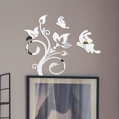 

〖Follure〗3D Diy Leaves Flower Fashion Acrylic Wall Sticker Modern Stickers Decoration