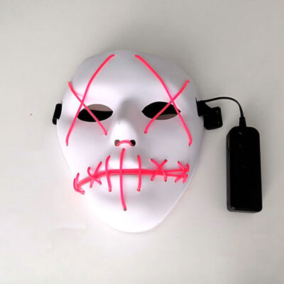 

Halloween Glowing Mask Voice-activated Demon Ghost Face Mask Festival Bar Party Performance Fearsome Night Light Mask