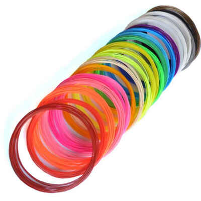 

20pcs 5 Meters ABS Plastic Wire 175mm 3D Printer Materials Threads Certified 3D Pen Filament Random Color