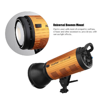 

NiceFoto LED-2000A II Photography LED Video Light Lamp Fill-in Light CRI 95 3200-6500K Stepless Adjustable Brightness with LCD Di