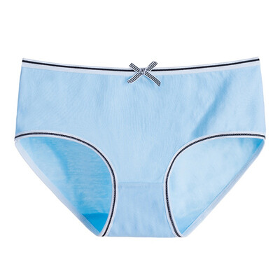 

2019 Womens Briefs Comfortable Cotton Mid-waist Lingerie Lace Japanese Girl Candy Color Underwear