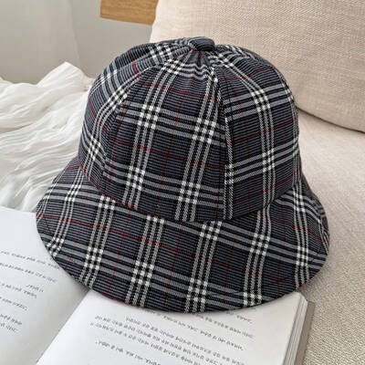 

Summer Fashion Folding Casual Plaid Hat Ladies Bucket Sun Hat Outdoors Fisherman Hat Sunscreen Beach Hat
