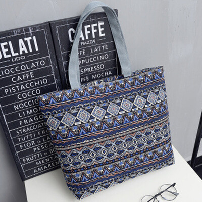 

Summer Striped Prints Bag National Style Large Capacity Shoulder Crossbody Bags Women Girls Casual Handbag bolsa feminina 2019