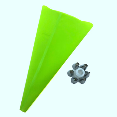 

Stainless steel Icing Piping Cream Pastry Bag 6 Nozzle Set Cake Decorating Tools