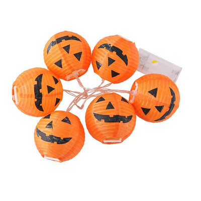 

LED Halloween 2019 Decoration Pumpkin Skull Light String Halloween Party Lantern-shaped Light String Festive Party Supplies