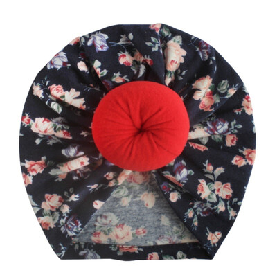 

2019 Autumn Winter Soft Cute Newborn Baby Flower Pearl Design Girls Caps Infant Hat Turban Elastic Caps