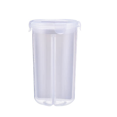 

Plastic Food Storage Box Dried Grains Tank food container with Pour Lids Built-in compartment box for Kitchen accesories