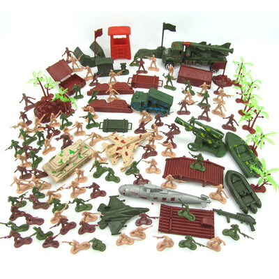

YIWULAMilitary Model World 130 Pieces Sea Land&Air Force Scenes Sandbox Set