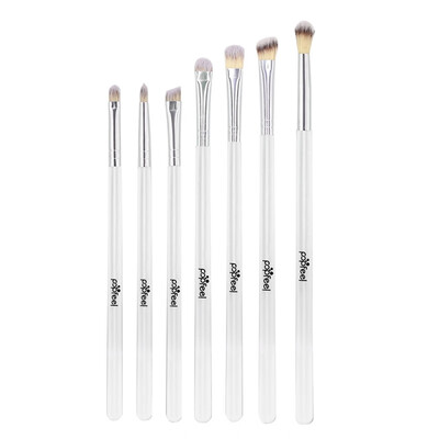 

Popfeel 7pcs Eyes Makeup Tool Wood Handle Soft Synthetic Hair Brand Professional Eyeshadow Makeup Brush Set