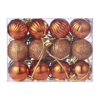 

Gobestart 24Pcs 30mm Christmas Xmas Tree Ball Bauble Hanging Home Party Ornament Decor