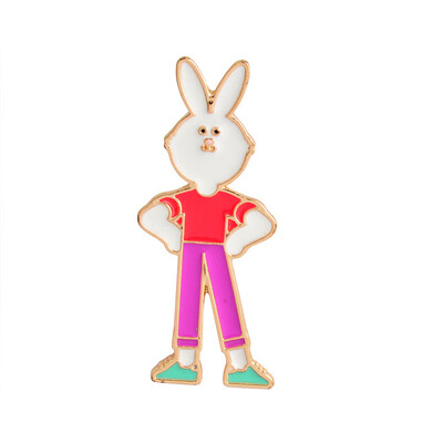 

New Fashion Jewellry Rabbit Pin Animal Pins Rabbit And Carrot Lapel Pin Brooch Badges Pinback Cute Bunny Rabbit Lover Gifts
