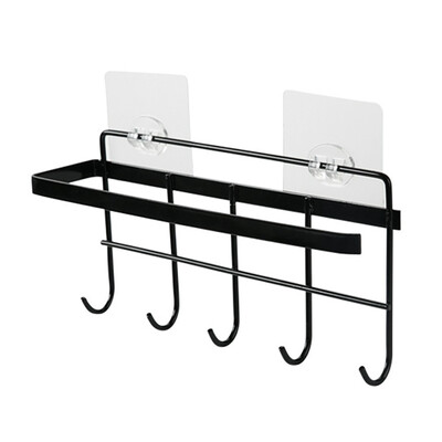 

Household Wall Mounted Towel Bar Tissue Shelf Bathroom Organizer Hardware Kitchen Cabinet Towel Rack For Kitchen Products
