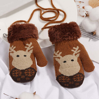 

New Winter Warm Kids Gloves Kids Stretch Knitted Mittens Kids Solid Girls Gloves Full Finger Glove Knitted Boys Gloves