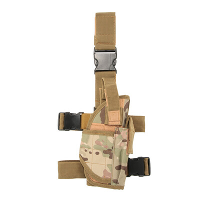 

Outdoor Hunting Shooting Gear Holster Thigh Leg Gear Holster Pouch Wrap-around with Coil Lanyard