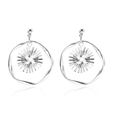 

2019 New Fashion Simple Geometric Sunflower Wave Earrings