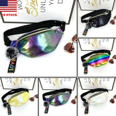 

US Women Waist Pack Belt Bag Travel Hip Bum Bag Small Purse Chest Pouch Punk C