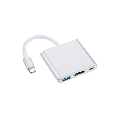 

USB 31 Type-C to USB 30 HD Type-C HUB USB-C 3-in-1 Adapter Dongle Dock Cable for Macbook Pro Dell XPS 13