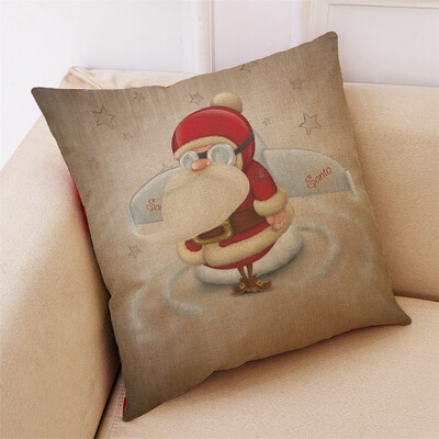 

Tailored New Christmas Cotton Linen Pillow Case Sofa Cushion Cover Home Decor