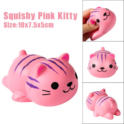 

YIWULASquishiesCute Pink Kitty Scented Cream Slow Rising Squeeze Stress Reliever Toy