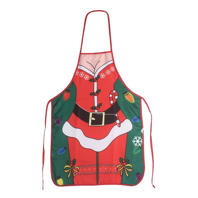 

Toponeto Christmas Cartoon Santa Claus Apron Bar Waiter Kitchen Cooking Apron Home Decor