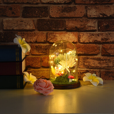 

Gobestart Copper Wire Lamp Microscopic Scene Home Decoration Ornaments Santa Claus Moon