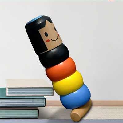 

Magic Props Unyielding Wooden Man Unshakable Wooden Man Rollover Toys Magic Wood