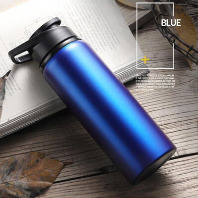 

Gobestart Portable Stainless Steel Sports Bottle Straight Drink Bicycle Travel Cold Kettle