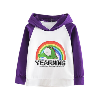

Autumn Sweatshirt Coat Toddler Baby Boy Girl Letter Cartoon Pattern Outerwear Casual Long Sleeve Hoodie Sweatshirt Coat