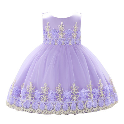 

Baby Girls Party Dress 2019 Elegant Girl Evening Dress For Wedding Birthday Kids Dresses For 0-2T