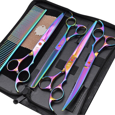 

Dog Grooming Scissors 7 Inches Pet Stainless Steel Curved Scissor Suit