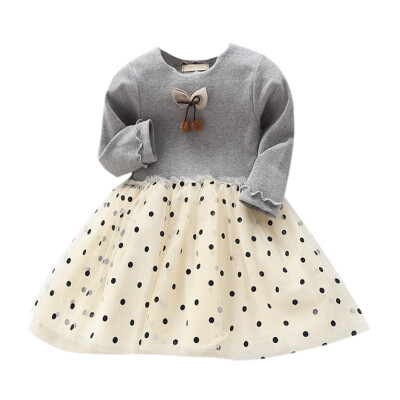 

Toddler Kid Baby Girl Floral Ruffle Long Sleeve Tulle Tutu Dress Spring 2019 Baby Girls Clothings