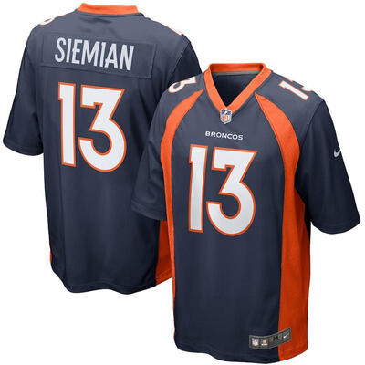 

Mens Football Jersey Denver Broncos Trevor Siemian Navy Game Jersey