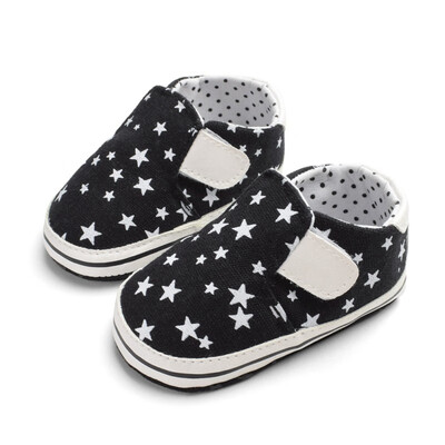 

Baby Shoes Baby Girl Shoes Newborn Star Print Canvas Soft Bottom Casual The First Walker