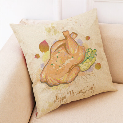 

Tailored Thanksgiving Gifts Pillowcase Turkey Pillow Cover Home Decoration 18x18Inch