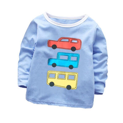 

Casual Boys Girls Autumn Spring Cartoon Cotton T-shirt Children Clothes Baby Long Sleeve Tops Tees Blouse