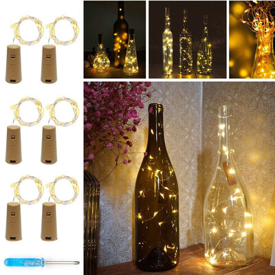 

Siaonvr 6 Pcs Wine Bottles String Lights Fairy Decor Micro Copper Wire Fairy Lights
