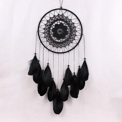 

Lace Handmade Dream Catcher Feather Bead Hanging Decoration Ornament Gift Decal