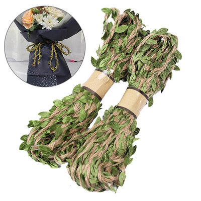 

10m Leaf Natural Hessian Jute Twine Rope Burlap Ribbon DIY Craft Party Decor