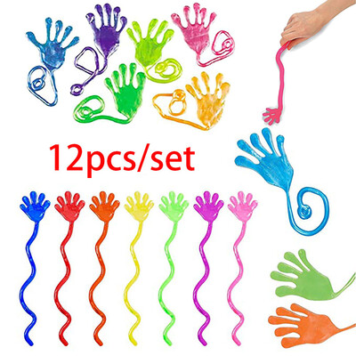 

YIWULA12Pcs Kids Sticky Hands Palm Party Favor Toys Novelties Prizes Birthday Gift