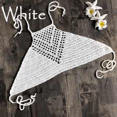

Biquinis Feminino 2019 Sexy Slim Fit Kintted Hollow Out Concise Casual Solid Color Swimwear Bikini Top