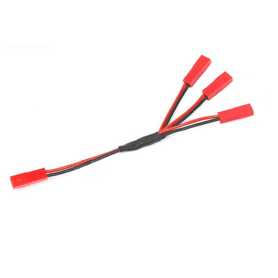 

3 Plastic In 1 TRX4 ESC Battery JST Female Connector Y Cable for 110 RC Crawler Car Traxxas