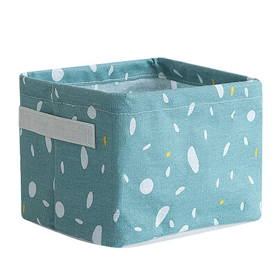 

Gobestart Home Fabric Basket Box Storage Ornaments Linen Cosmetic Case Desktop Stationery
