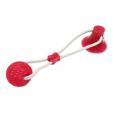 

Dog Interactive Molar Chew Treat IQ Puzzle Toy Self-playing Rubber Roller Ball With Suction Cup Pet Dog Teeth Cleaning Tools
