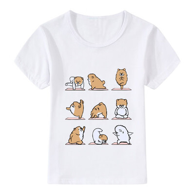 

Children Clothing Summer T Shirt For Girls Boys Lovely Cartoon Printed Short Sleeve Sports T shirt Baby Clothes 3-8 T