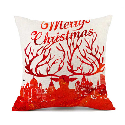 

New Christmas Gifts Flax Throw Pillow Case Cushion Cover Home Office Living Room Sofa Car Decorative 45X45Cm