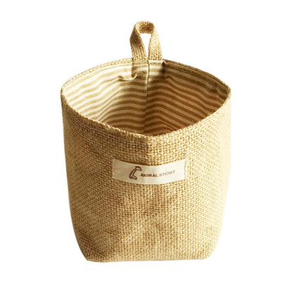 

Useful Home Household Storage Basket Kitchen Garden Cotton&Linen Item Storage Hanging Baskets