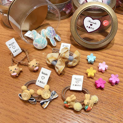 

15 Pcs All Season Cute Baby Kids Girls Floral Print Hair Clips Elastic Hair Accessory Band Rope Ponytail Holder Headbands Sets