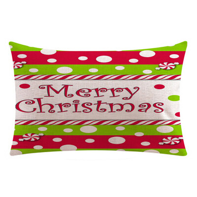 

〖Follure〗Christmas Rectangle Cotton Linter Pillow Cases Cushion Covers