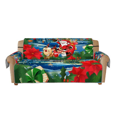 

Sofa Mat Soft Polyester Christmas Pattern Printed Sofa Set Decorative Covers Furniture Sofa Cushion Protector