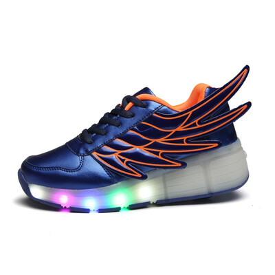 

kids light up shoes with wing led slippers Led shoes infant for children boy&girl luminous sneakers Glowing